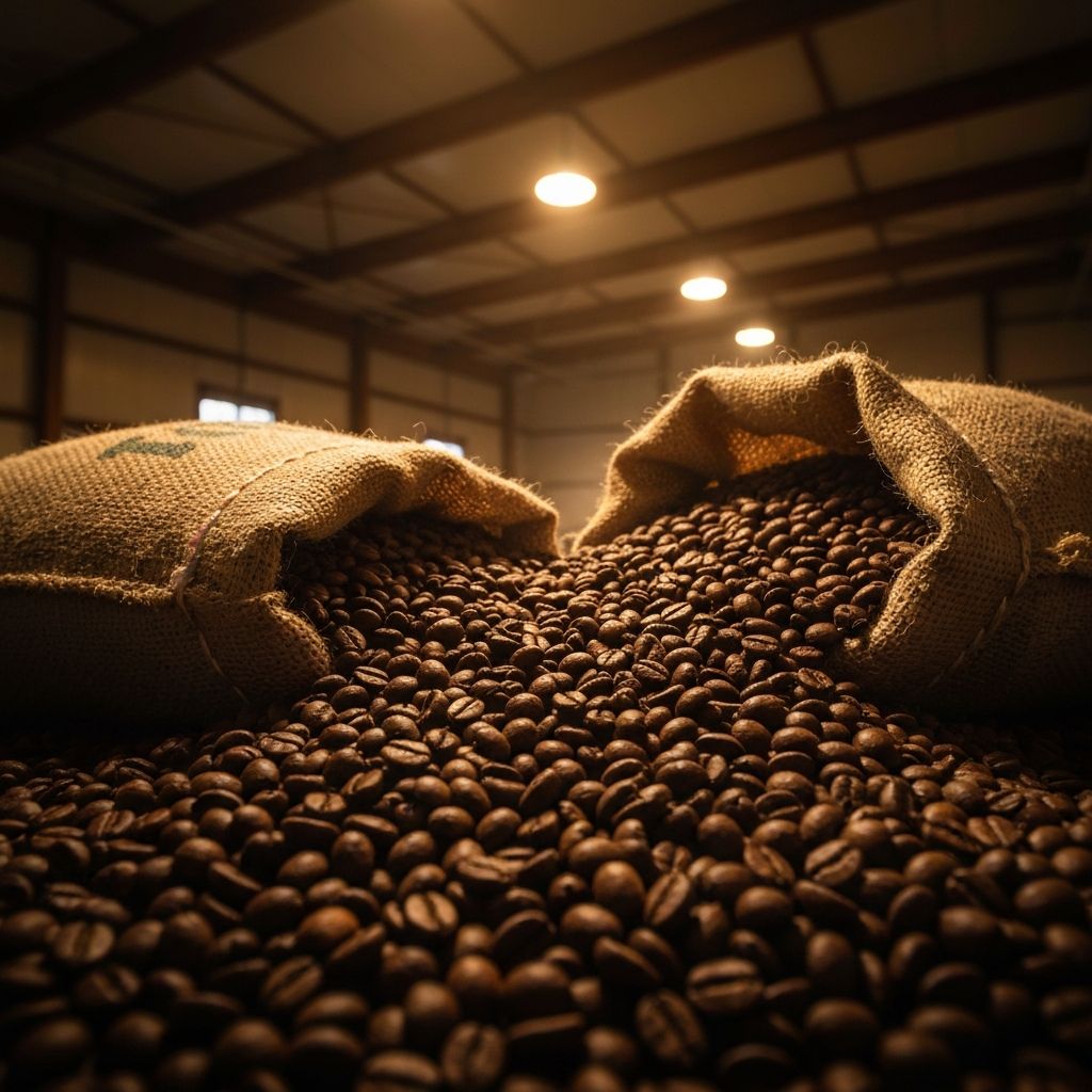 Coffee beans background